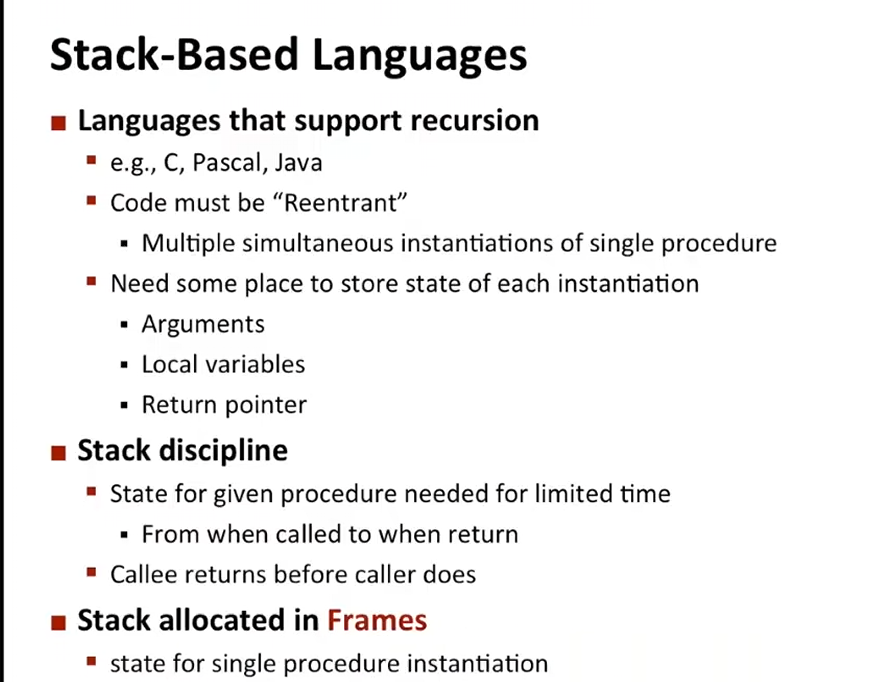 L07 Machine-Level Programming III: Procedures